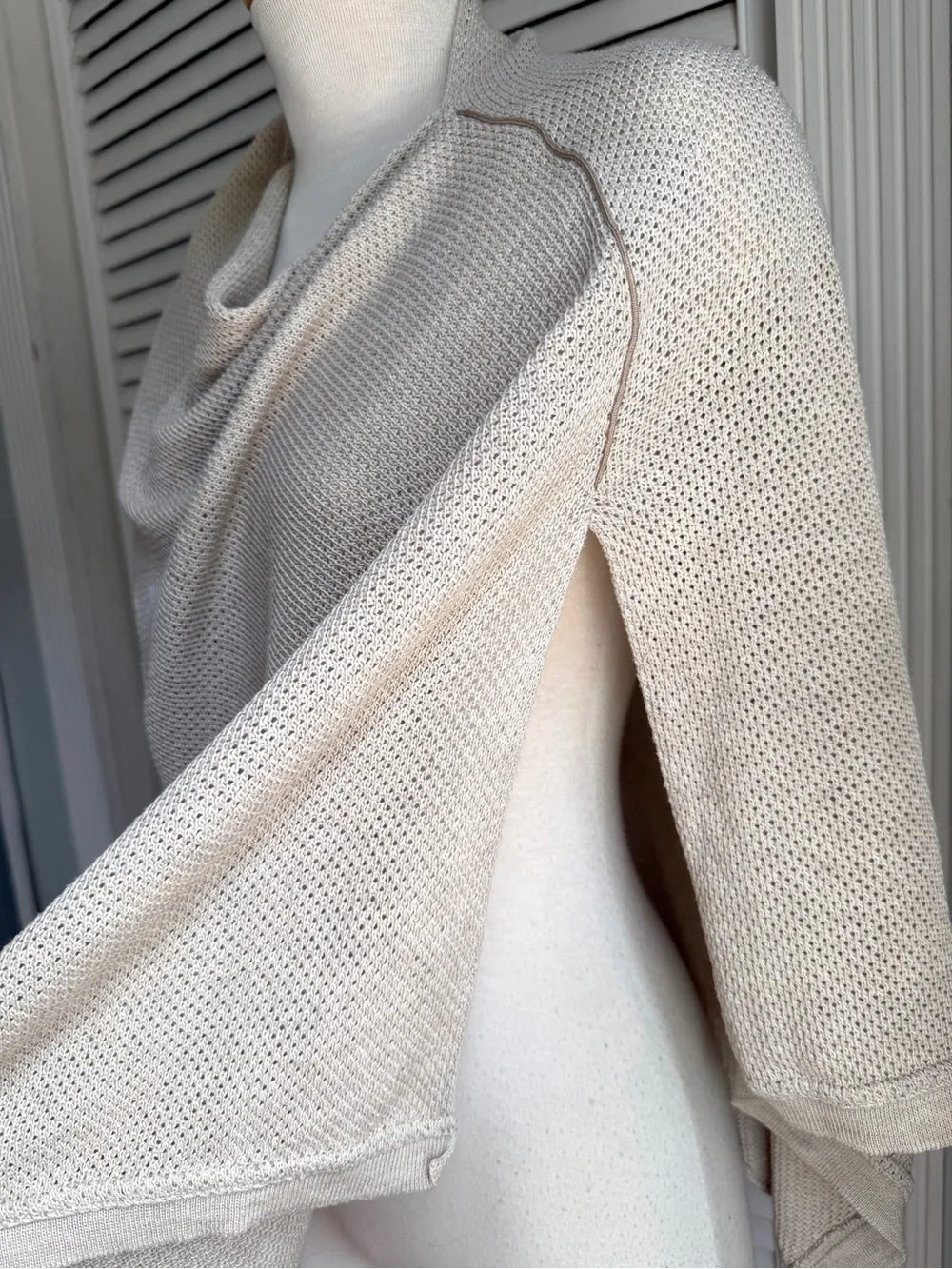 🤎 We Are AMMA Natural Cocoon Neutral Oatmeal Color Nursing Cover Shawl Wrap